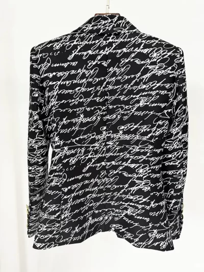 Tamela English Letter Print DB Blazer - Image 5