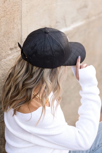 Quilted Puffer Ball Cap - Image 2