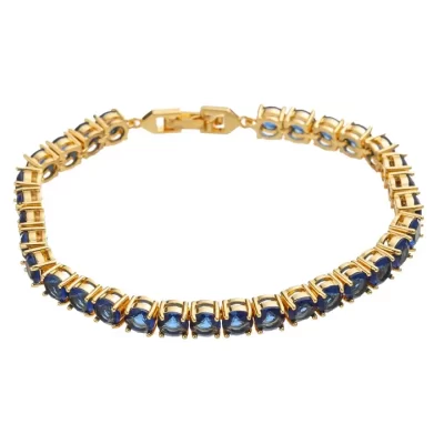 Harper Blue Cubic Zirconia Tennis Bracelet - Image 3