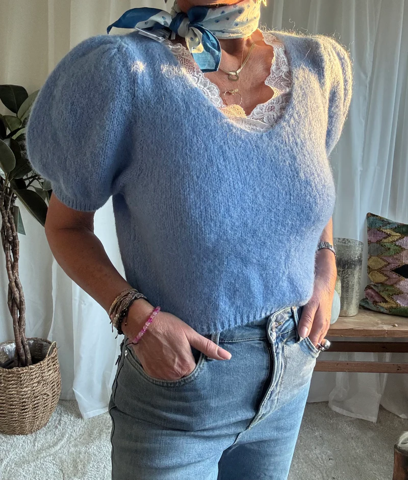 Lolanda Sweater Top in light blue - Image 4