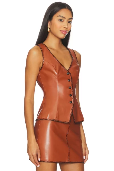 GINGER VEST IN CHESTNUT - Image 5