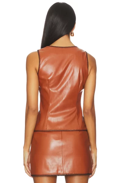 GINGER VEST IN CHESTNUT - Image 4