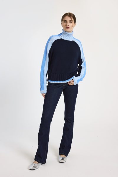 Celine Roll Neck in navy - Image 5