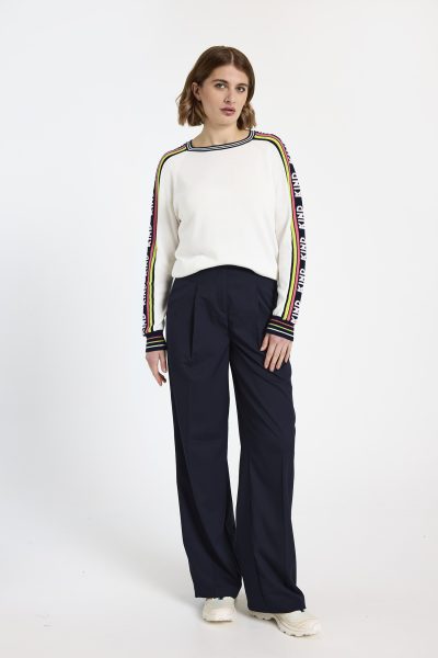 Kind Stripe Sweat Top in white - Image 3
