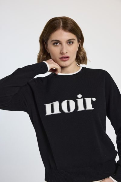 Frenchie Crew Neck in noir - Image 3
