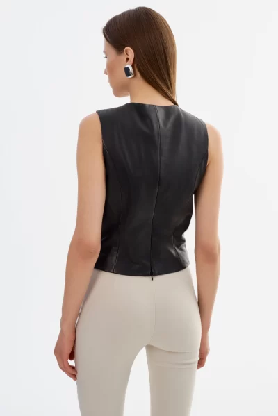 Bastina Vest in Black - Image 3