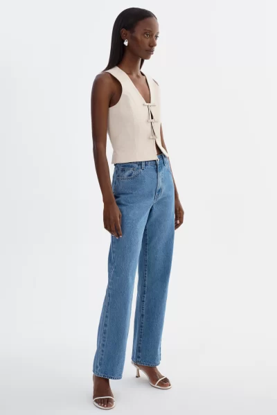 Bastina Vest in Whisper White - Image 4
