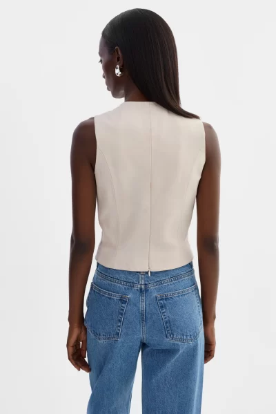Bastina Vest in Whisper White - Image 2