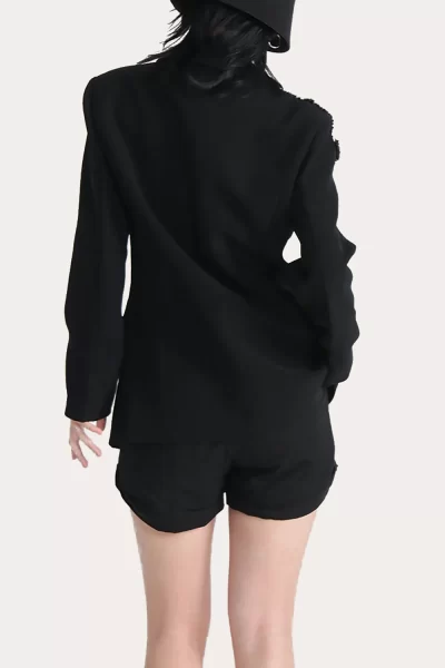 Rozom Beaded Loose Slim Blazer - Image 7