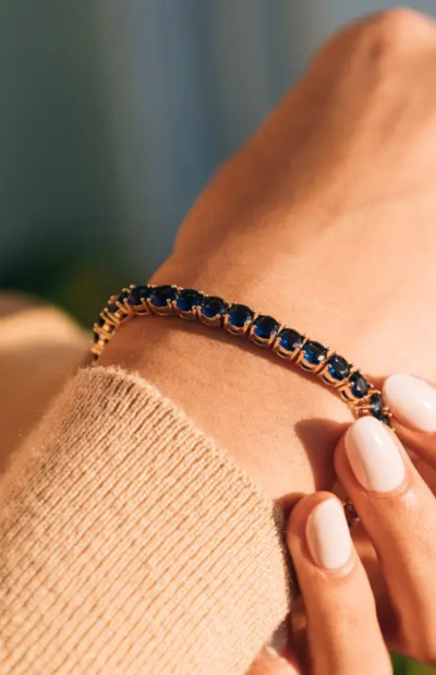 Harper Blue Cubic Zirconia Tennis Bracelet