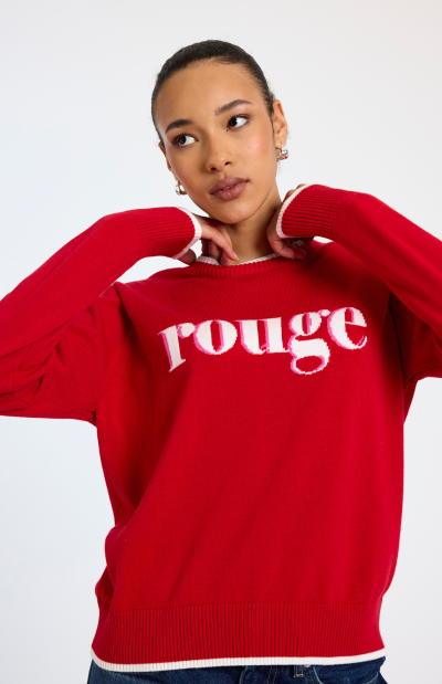 Frenchie Crew Neck in rouge