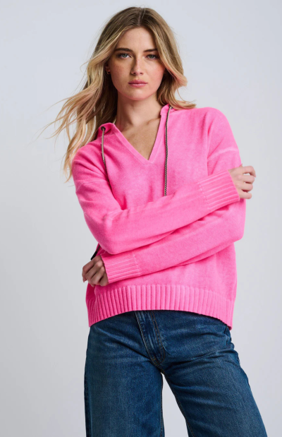 Neon Lights Hoodie in Ultra pink