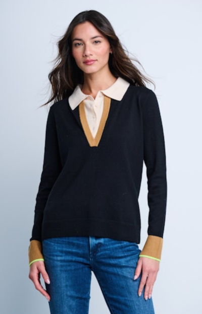 Double Down Sweater in black
