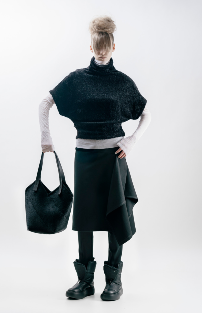 Prut Textured High-Neck Top