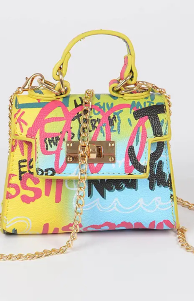Candy Graffiti Mini Handle Bag