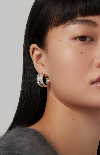 Lennon Hoops in silver