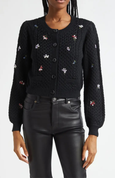 Rasa Cardigan in black multi