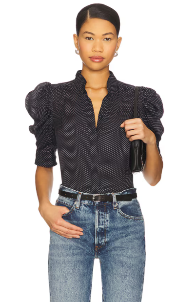 Gillian Top in navy multi