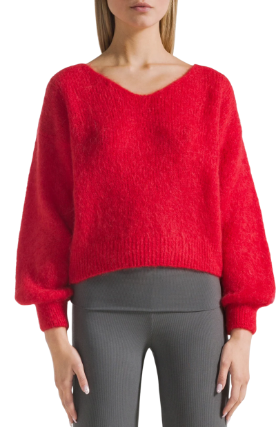 Milana Pullover in Lipstick Red
