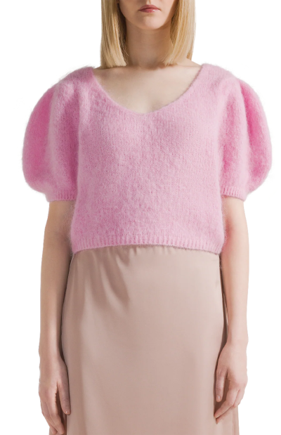 Lolanda Sweater Top in Soft Berry