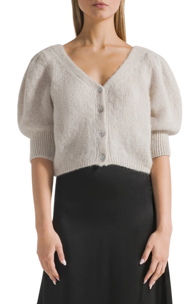Manda Reverse Cardigan in beige