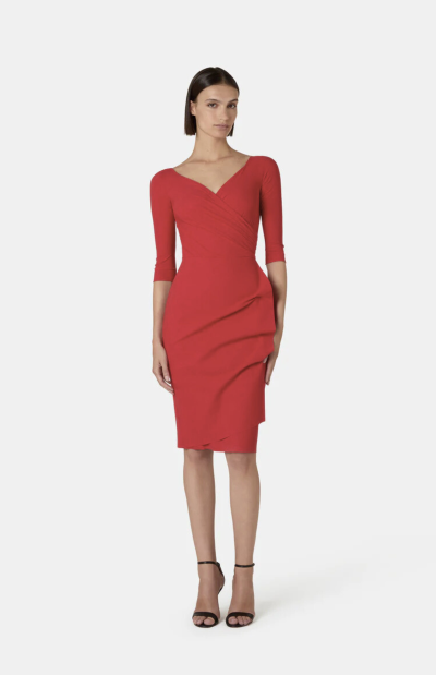 Florien mix dress in garnet