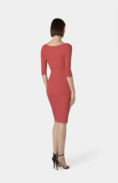 Florien mix dress in garnet - Image 2