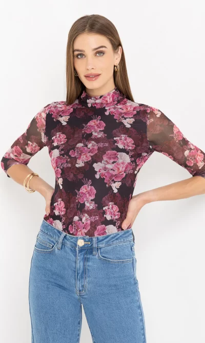 Milo Floral Mesh Bodysuit - coming soon - Image 3