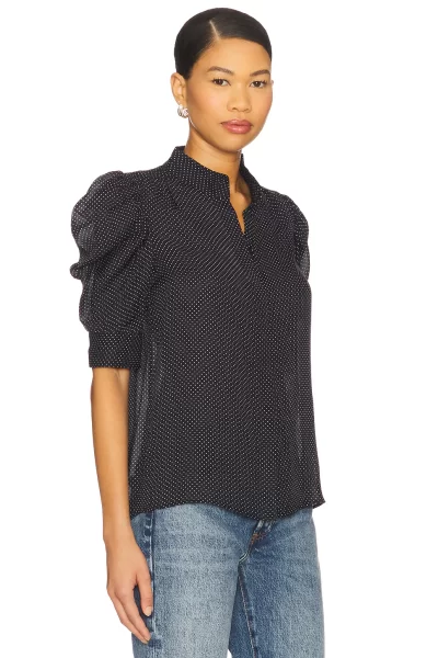 Gillian Top in navy multi - Image 2