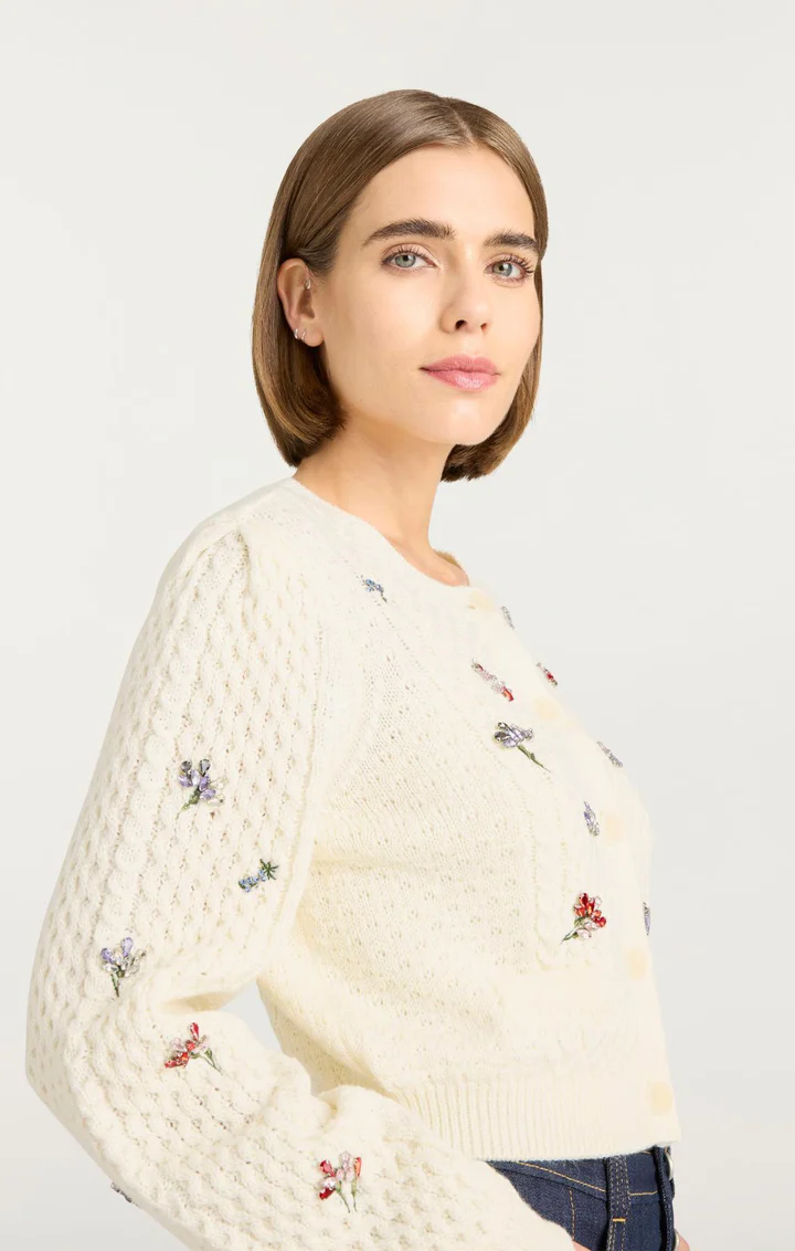 Rasa Cardigan in ivory multi - Image 2