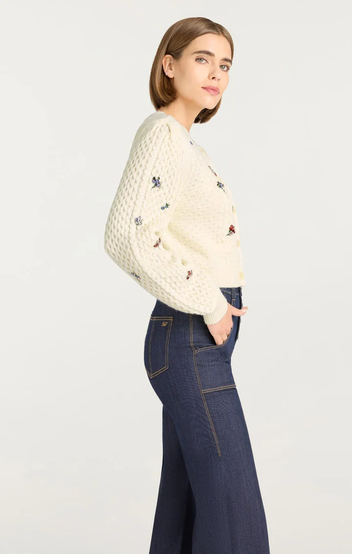 Rasa Cardigan in ivory multi - Image 5