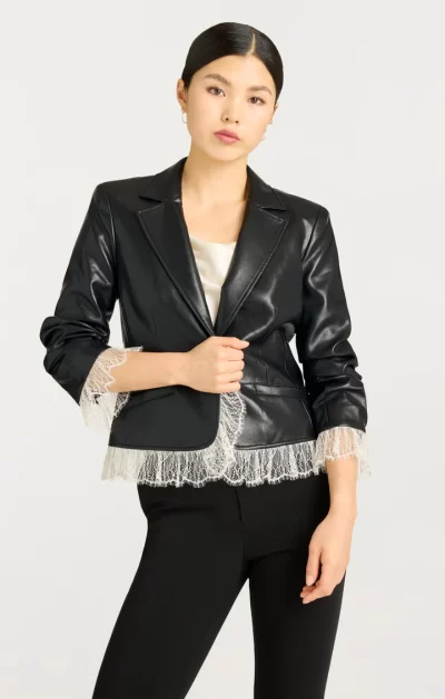 Roxie Vegan Leather Le Petit Blazer - Image 4
