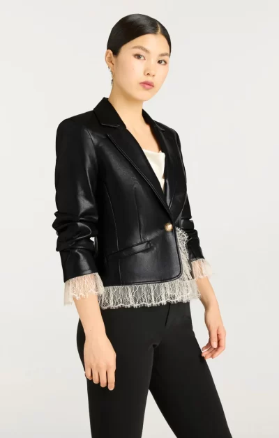 Roxie Vegan Leather Le Petit Blazer - Image 3