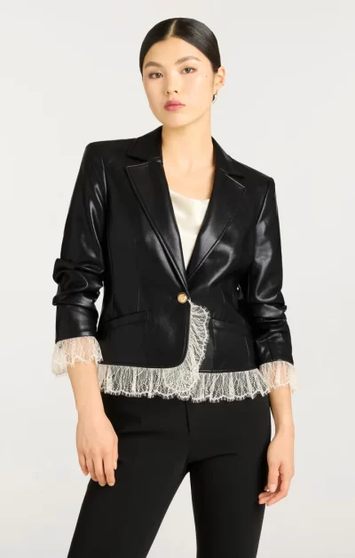 Roxie Vegan Leather Le Petit Blazer - Image 6