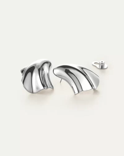 Lydia Earrings in silver - Image 2