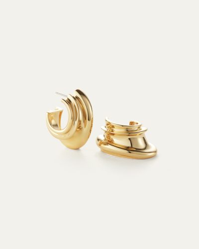 Leona Hoops in gold - coming soon - Image 3