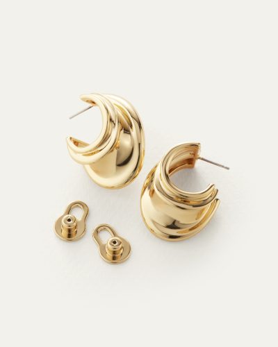 Leona Hoops in gold - coming soon - Image 2