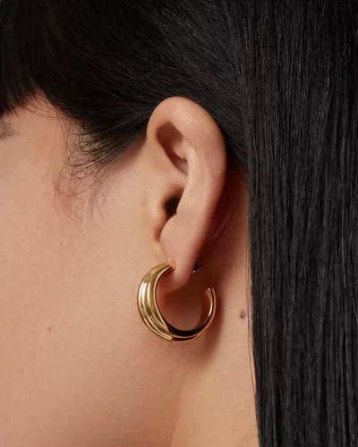 Lennon Hoops in Gold - Image 3