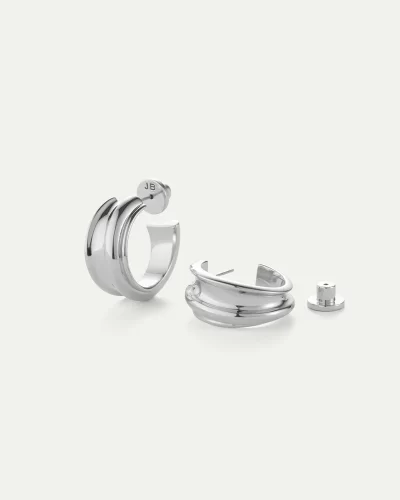 Lennon Hoops in silver - Image 3