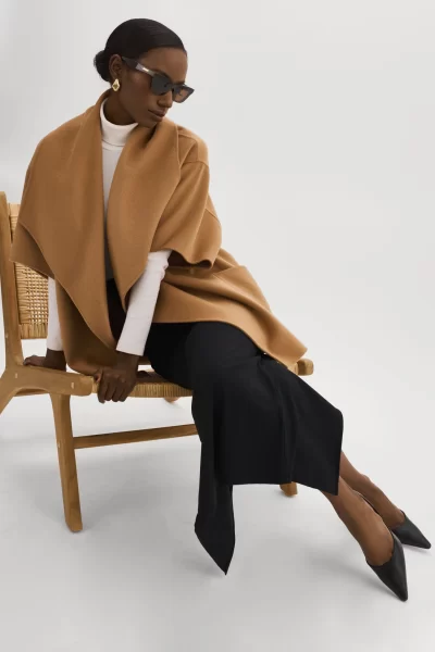 PENELOPE Wool Coat in camel - coming soon - Image 4