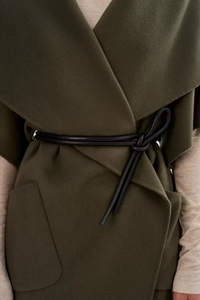 PENELOPE Wool Coat in dark olive - coming soon - Image 8