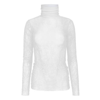 Rola8 Mesh Turtleneck in white - Image 3