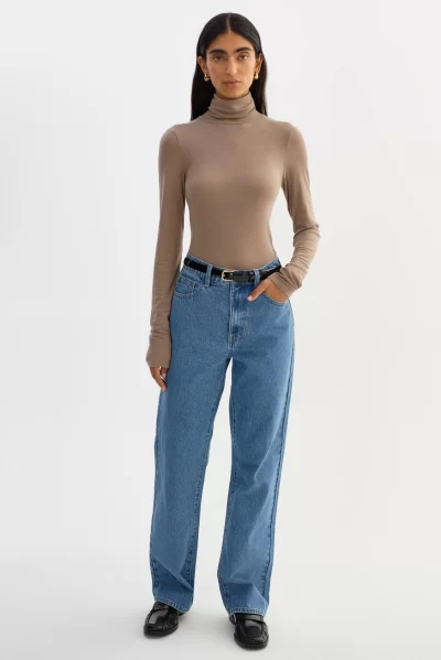 SADIE Long Sleeve Turtleneck in taupe - coming soon - Image 2