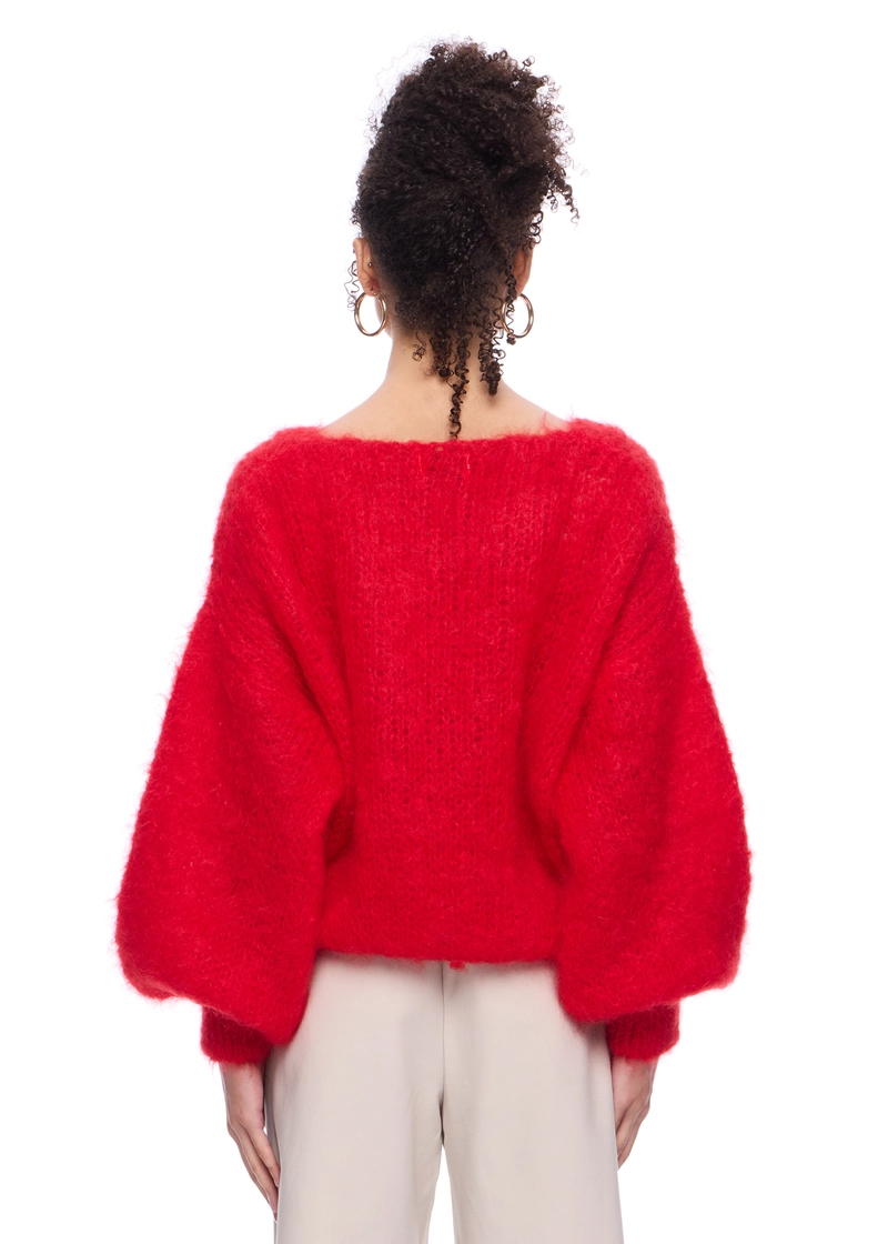 Milana Pullover in Lipstick Red - Image 7
