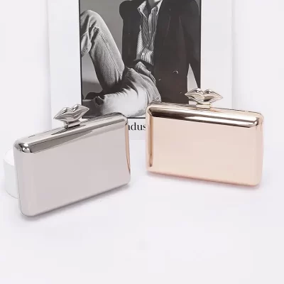 Tiffany Lip Metal Clutch in silver - Image 2