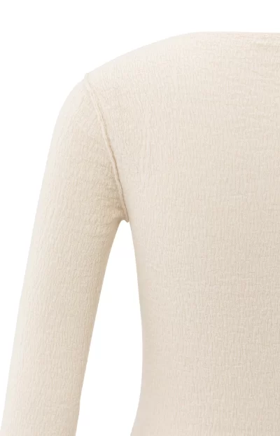 Taleen Fine knitted top in chalk - Image 2