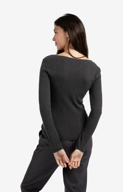 Taleen Fine knitted top in oyster - Image 6