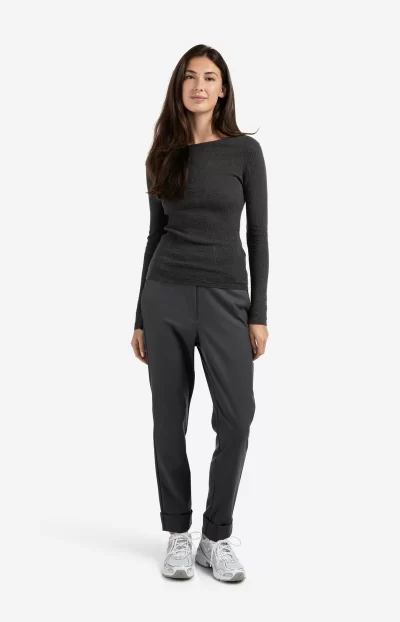Taleen Fine knitted top in oyster - Image 4