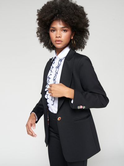 SOPHIA BLACK KNIT BLAZER - COMING FALL'25 - Image 4