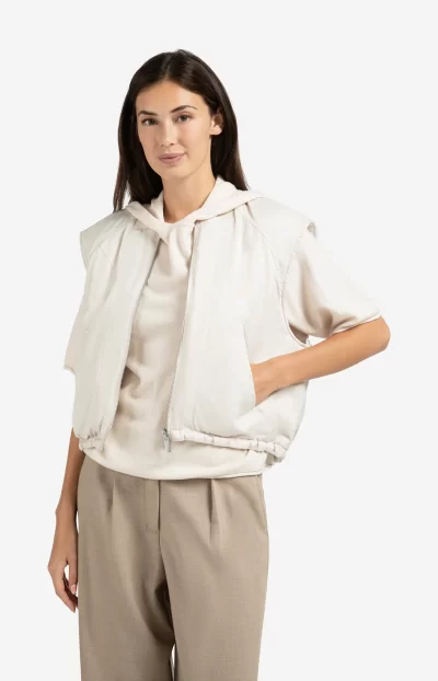 Camden Reversible Vest in beige - Image 8